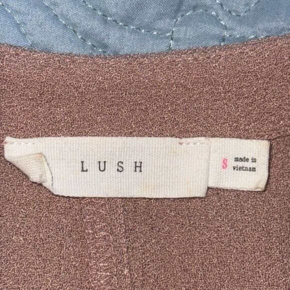 Lush Womens Short Sleeve V-Neck Shift Dress Small Blush Pink - Picture 5 of 10